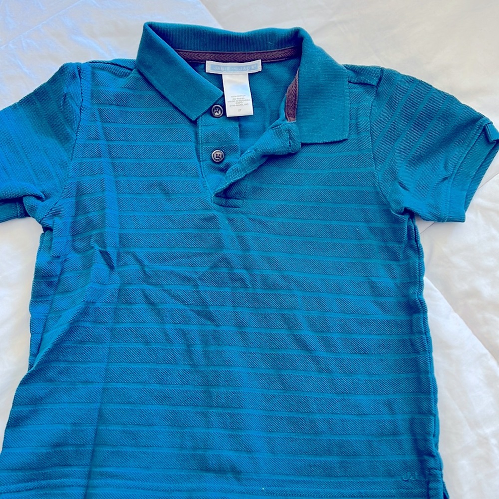 Turquoise colored polo from Janie and Jack size 2T
